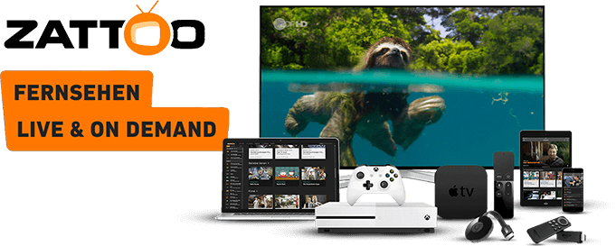 Zattoo - Fernsehen live und on demand