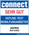 yourfone: Sehr gut im connect-Hotline-Test