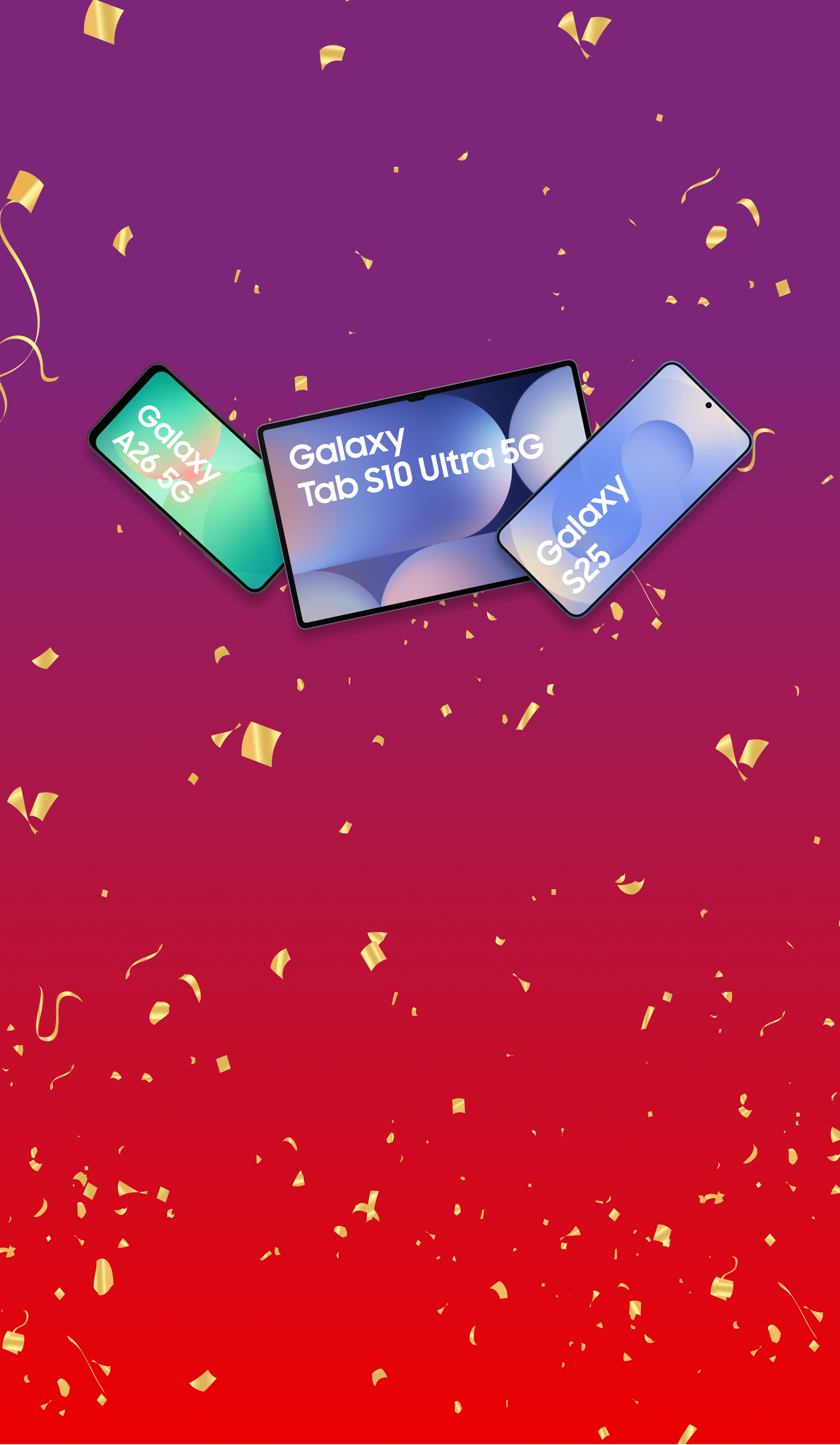 Samsung Geräte mit Konfetti