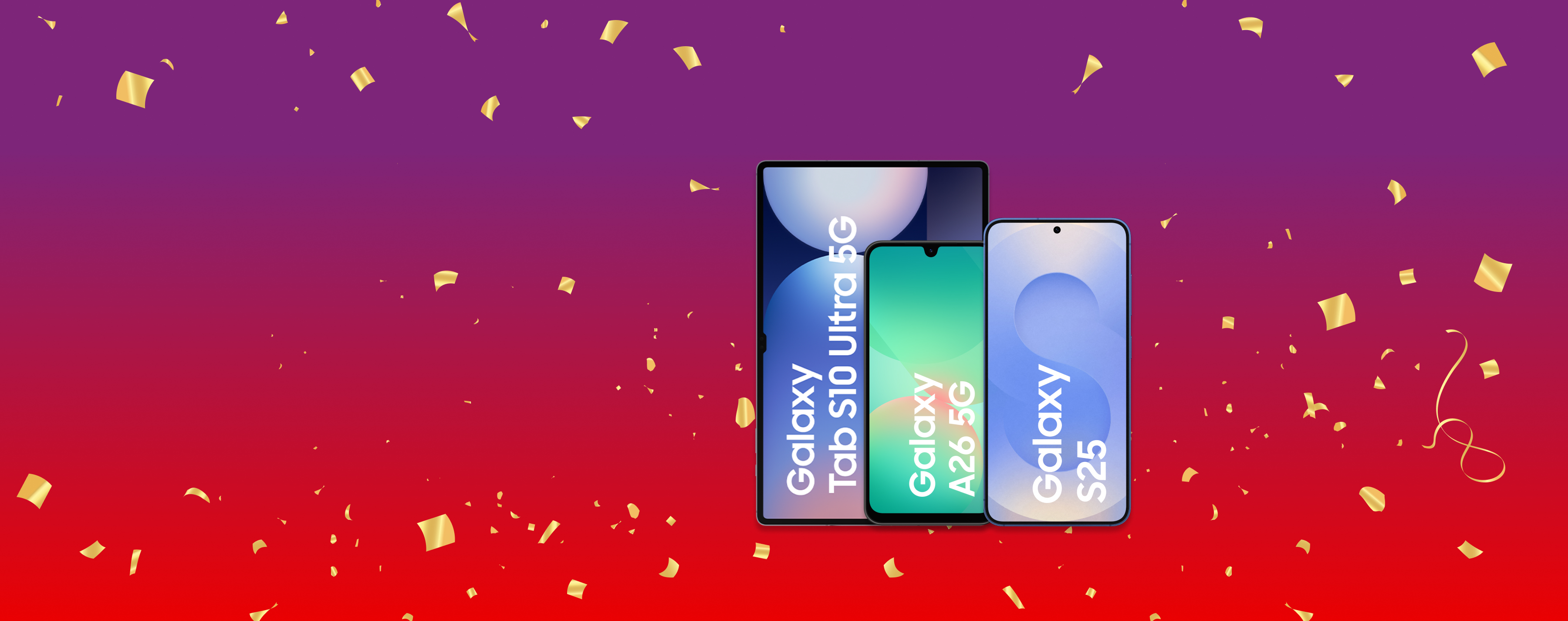 Samsung Geräte mit Konfetti